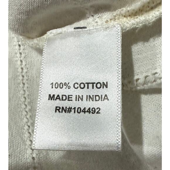 M Square By Neetu Malik Striped Metallic Top Size 2 100% Cotton V-neck Blouse - Picture 5 of 6